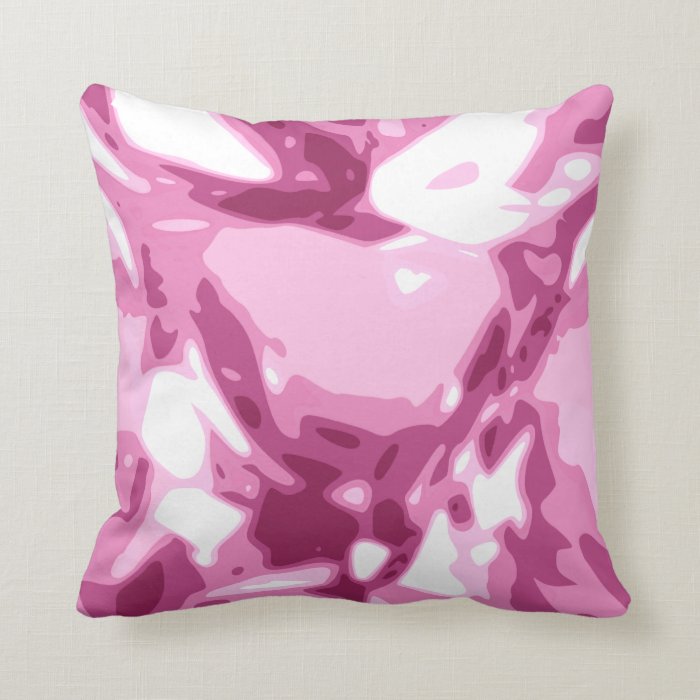 Pink Diamond Gemstone / Jewel Bling Pillow