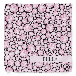 Pink Diamond Gemstones Glam Pet Fun Bandana