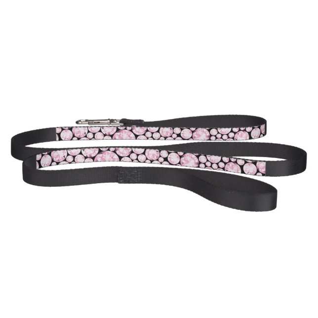 Pink Diamond Gemstones Glam Pet  Pet Leash (Full)