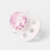 Pink Diamond Glitz Gem - Baby Girl Binky Pacifier (Front Right)