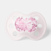 Pink Diamond Glitz Gem - Baby Girl Binky Pacifier (Front)