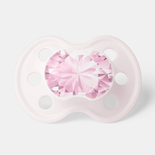 Pink Diamond Glitz Gem - Baby Girl Binky Pacifier (Front)