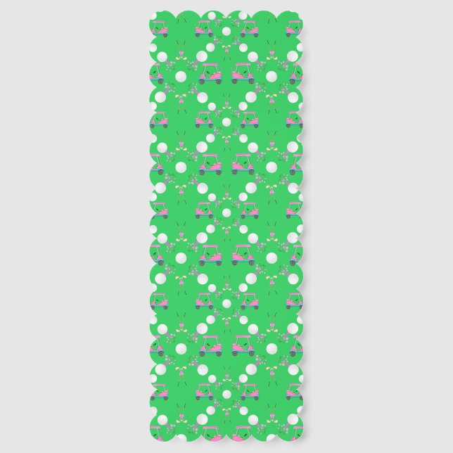Pink Diamond Golf Floral  Swing, Read, Imagine Bookmarks (Front)