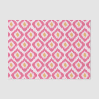 Pink Diamond Ikat Pattern Tissue Paper