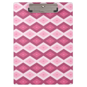 Pink diamond pattern clipboard