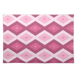 Pink diamond pattern cloth placemat
