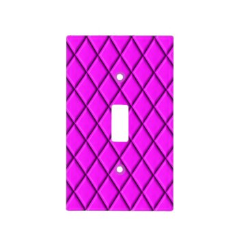 Pink Diamond Shapes Light Switch Cover by StormythoughtsGifts at Zazzle