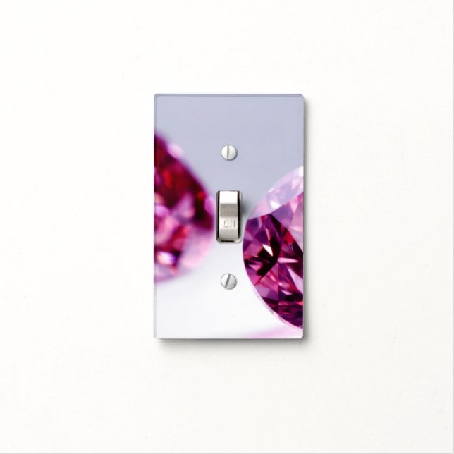 PINK DIAMOND SINGLE TOGGLE LIGHT SWITCH (In Situ)