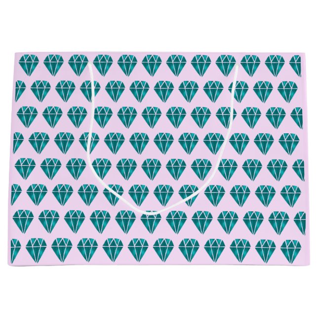 Pink Diamond Spark Large Gift Bag (Front)
