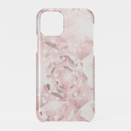 Pink Diamond Sparkle on Light Pastel Brilliant iPhone 11 Pro Case
