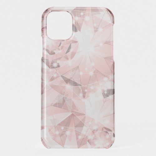 Pink Diamond Sparkle on Light Pastel Brilliant iPhone 11 Case