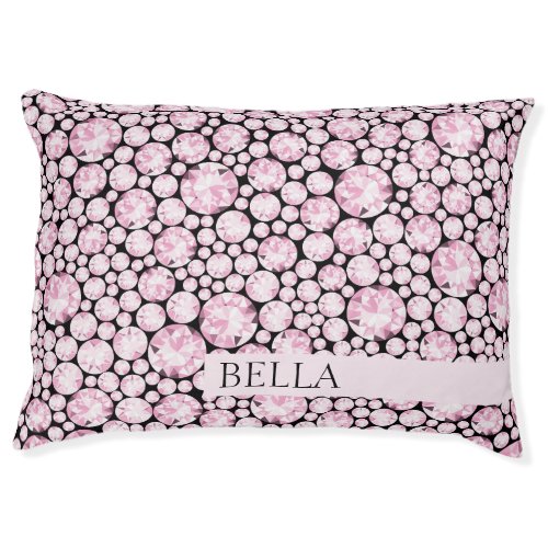 Pink Diamond Sparkly Gemstones Glam Pet Her Pet Bed