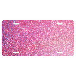 Pink Diamond Style License Plate