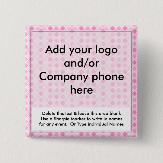 pink diamonds event business name badges tags pins zazzle com