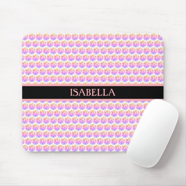 Pink Diamonds/Fractal Mosaic Mouse Pad (With Mouse)
