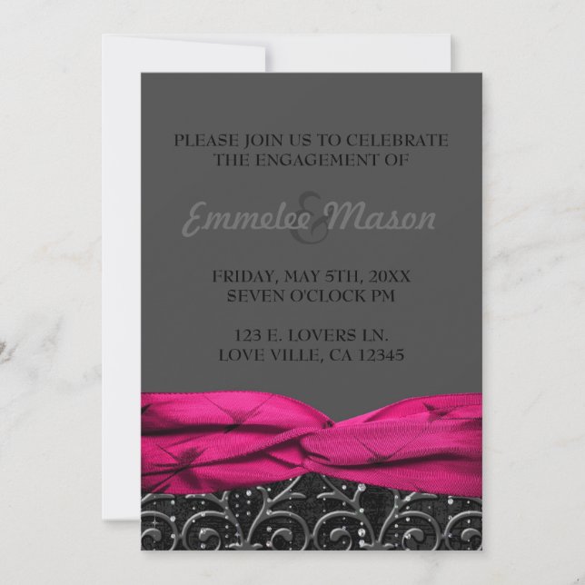 Pink Diamonds Invitation (Front)
