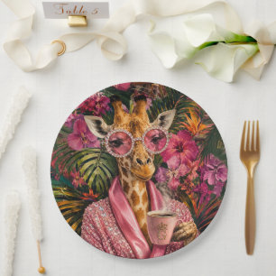 Pink Diamonds & Morning Glamor Paper Plates