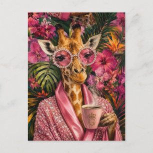 Pink Diamonds & Morning Glamor Postcard