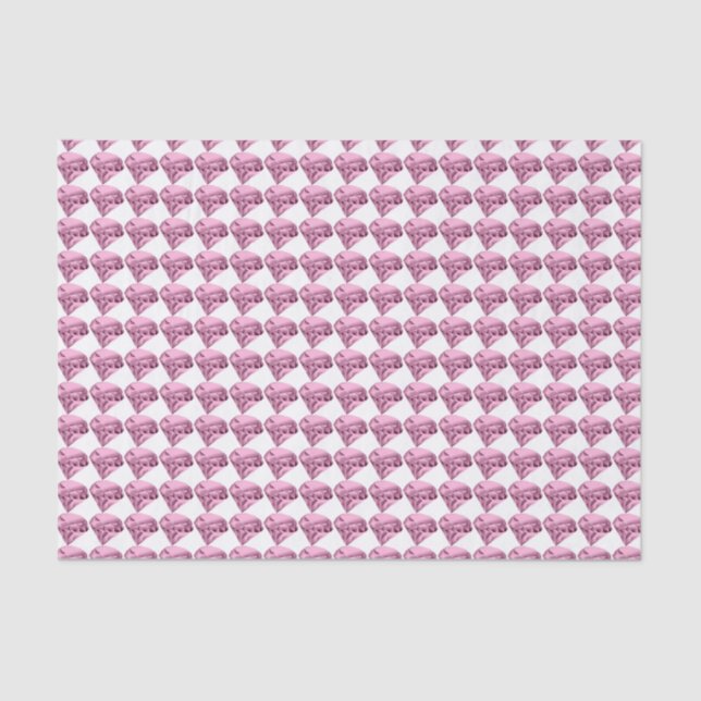 Pink Diamonds Pattern Tissue Paper (Front)
