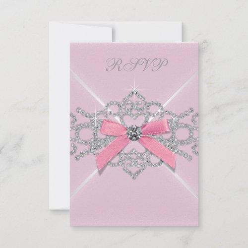 Pink Diamonds Pink Sweet 16 Birthday Party RSVP