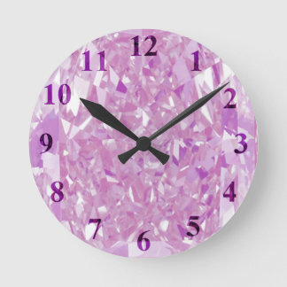 Pink Diamonds Wall Clock Medium