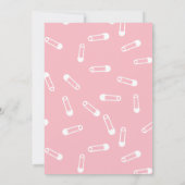 Pink Diaper Pins Pastel Baby Shower Invitation | Zazzle