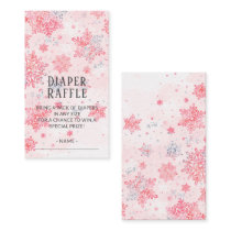 Pink Diaper Raffle Baby It's Cold Outside Card
