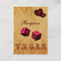 pink dice Vintage Vegas reception cards
