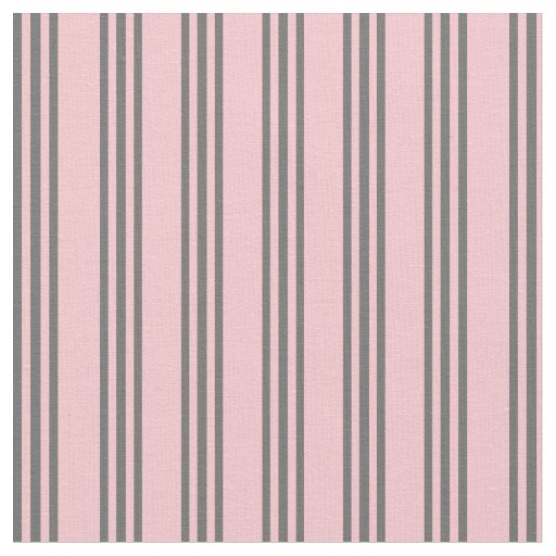 Pink & Dim Grey Stripes Fabric