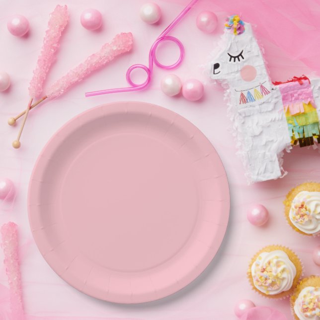 Pink Dinner Paper Plate (Party)