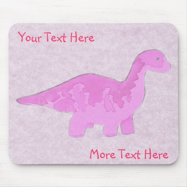 Pink Dino Mousepad (Front)