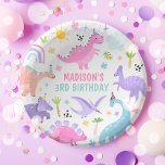 Pink Dinosaur Birthday Party  Paper Bowls<br><div class="desc">Pink Dinosaur Birthday Party Paper Bowls
All designs are © PIXEL PERFECTION PARTY LTD</div>