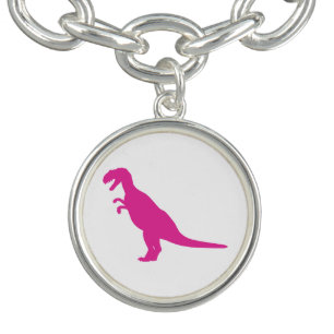 Pink Dinosaur Charm Bracelet
