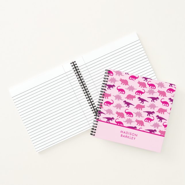 Pink Dinosaur Cute Kid's Dino Notebook (Inside)