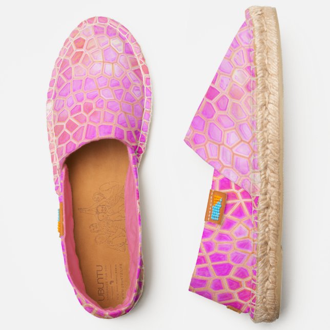 Pink Dinosaur Hide Espadrilles (Side)