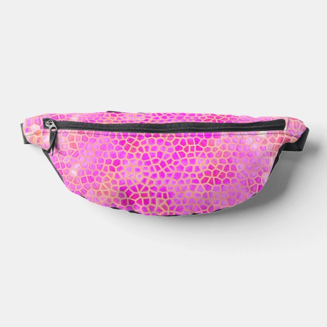 Pink Dinosaur Hide  Fanny Pack (Lay Down)