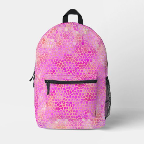 Pink Dinosaur Hide Printed Backpack