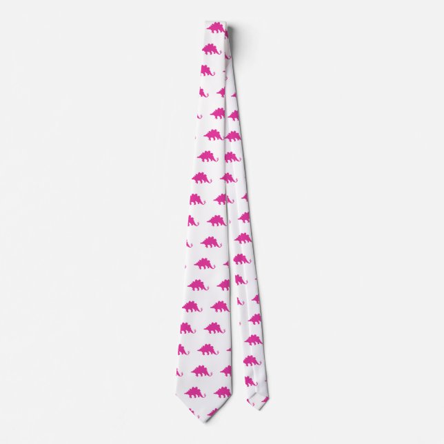 Pink Dinosaur pattern Neck Tie (Front)