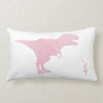 Pink Dinosaur Pillow - Girl Dinosaur Nursery Decor by BrunamontiBoutique at Zazzle