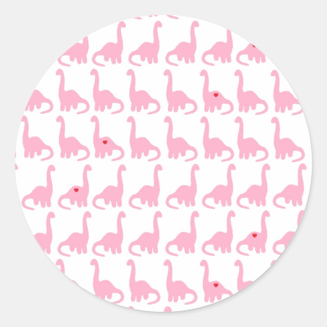 Pink Dinosaur Stickers (Front)