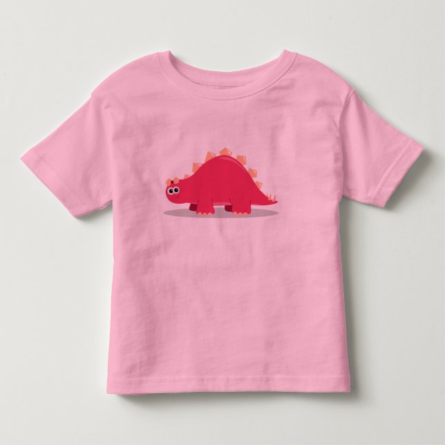 Pink Dinosaur Toddler T-shirt (Front)
