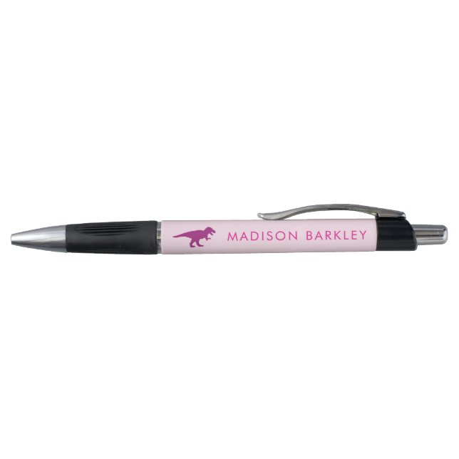 Pink Dinosaurs Cute Kid's Dino Pens with Name (Top)