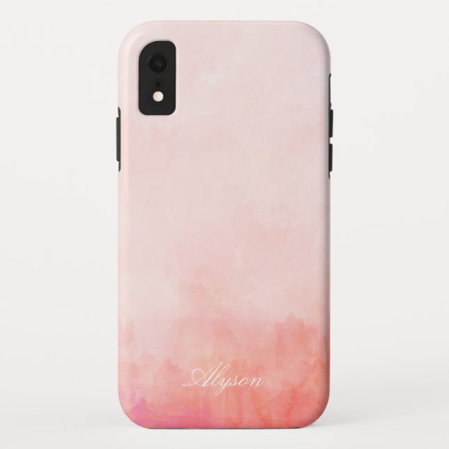 Pink Dip Dye - Add Name Case-Mate iPhone Case (Back)