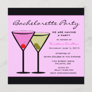 Pink & Dirty Martinis Invitation