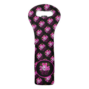 Pink Disco Ball 2026 with Fireworks and Praise Wine Bag