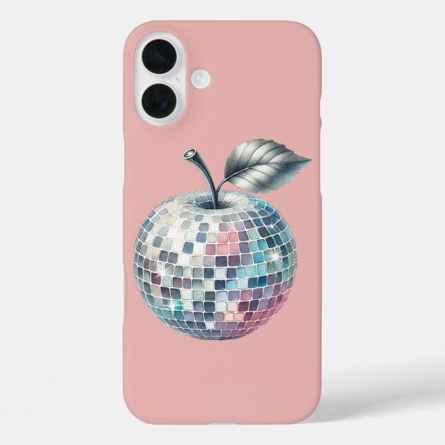 Pink disco ball apple  Case-Mate iPhone case (Back)