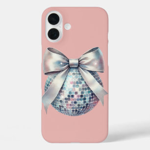 Pink disco ball iPhone 16 plus case