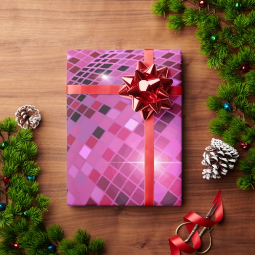 Pink Disco Ball Disco Dance Party Theme  Wrapping Paper