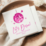 Pink Disco Ball Let's Disco Birthday Party Napkins<br><div class="desc">These are Pink Disco Ball Let's Disco Birthday Party Paper Napkins!</div>