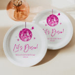 Pink Disco Ball Let's Disco Birthday Party Paper Plates<br><div class="desc">These are Pink Disco Ball Let's Disco Birthday Party Paper Plates!</div>